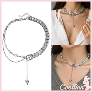 Vòng cổ chuỗi hợp kim COO với mặt dây chuyền trái tim Phụ kiện cổ hợp thời trang cho các bữa tiệc