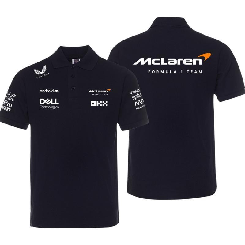 Áo Sơ Mi Nam POLO Có Thể Tùy Chỉnh Đua Xe F1 Công Thức McLoyn Đồng Phục Mùa Hè Mỹ Cotton Nguyên Chất Slim-fit Áo Thun Nặng Áo Thun Nam