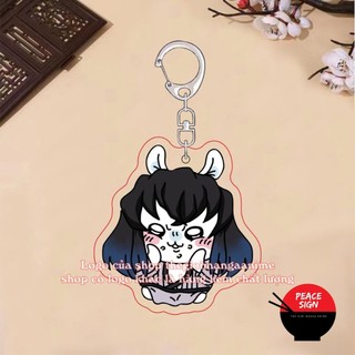 (CHIIKAWA) Móc khóa KIMETSU NO YAIBA keyring mica acrylic in hình anime chibi dễ thương