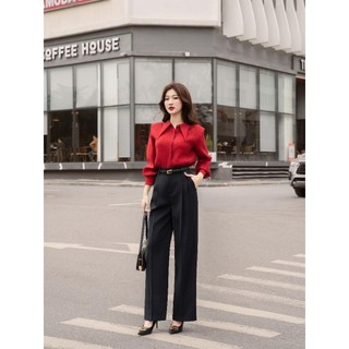 Quần ống suông dập ly phối túi LQ130