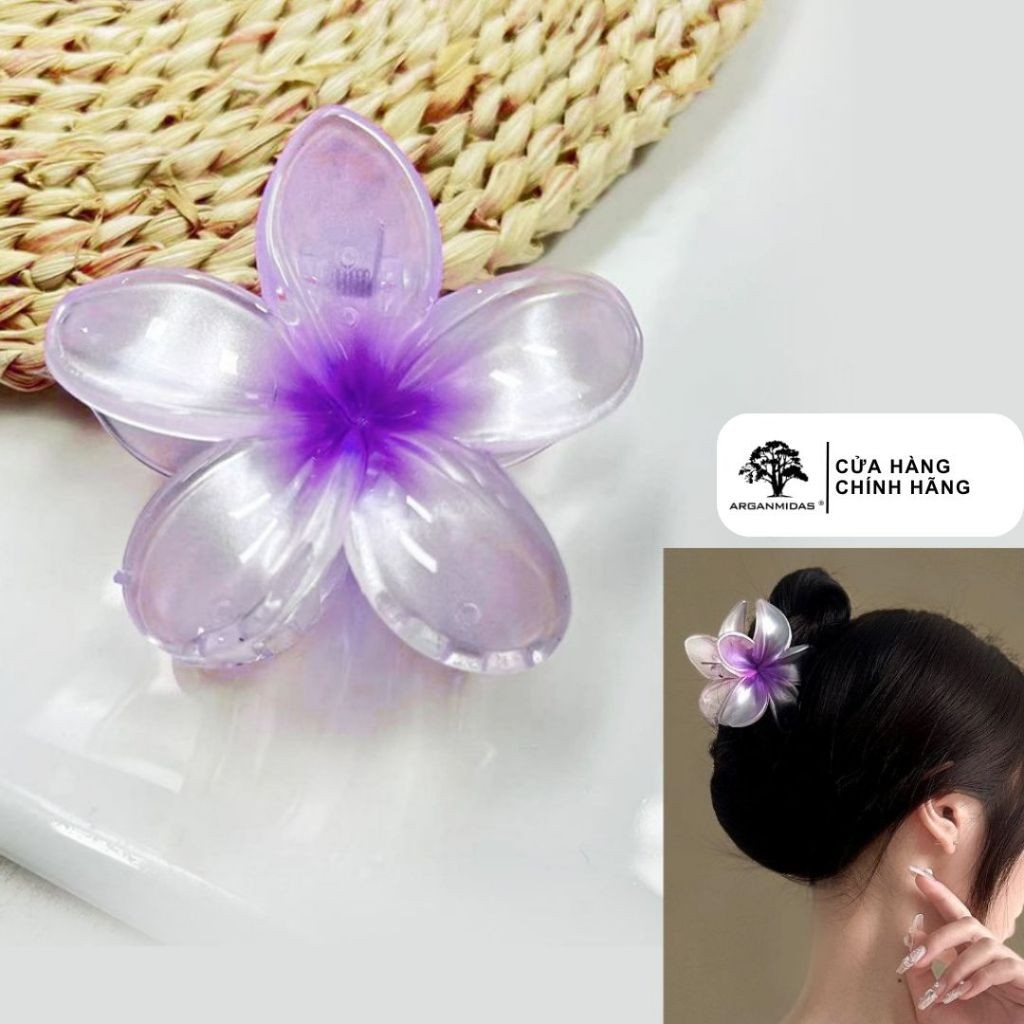 Ảnh Kẹp Tóc Hoa Sứ Arganmidas Nữ Tính (Màu ngẫu nhiên) 4