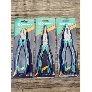Kìm điện, kìm cắt, kìm nhọn 8" 200mm Go-Futher thép CRV tay nắm nhựa PVC chống trơn trượt