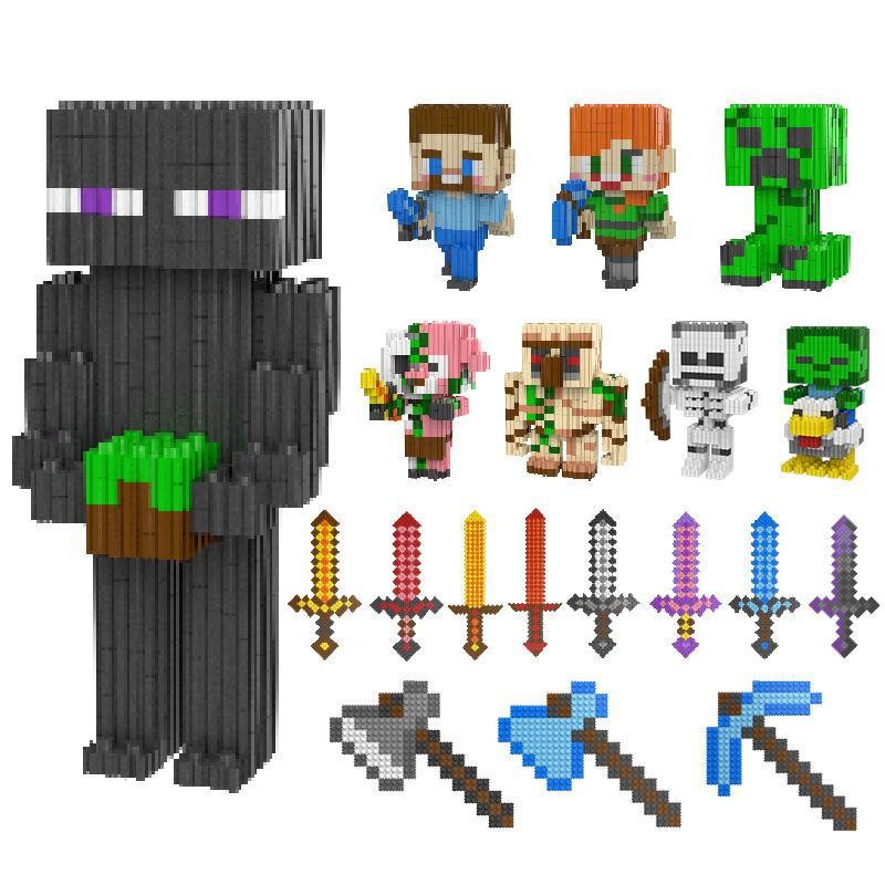 Minecraft Warden Steve Alex Creeper Đồ chơi lắp ráp khối xây dựng quà ...