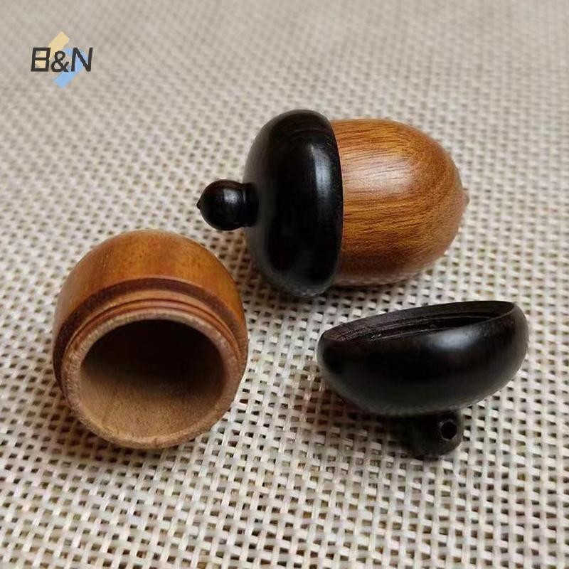 Hộp đựng thuốc B & N 1Pc Hộp đựng chai gỗ nguyên khối Hộp đựng cứu hộ bằng gỗ đàn hương Hộp đựng thuốc Hộp đựng thuốc.