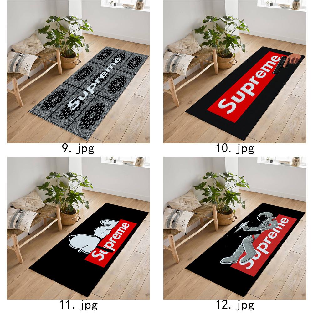 Thảm chống trượt giả Cashmere Supreme Logo Thích hợp cho phòng khách Phòng ngủ