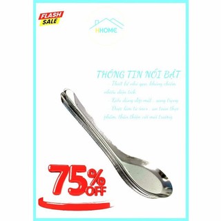 Combo 10c Thìa ăn cơm, muỗng phở inox 304 - dài 15cm - Trường An VN