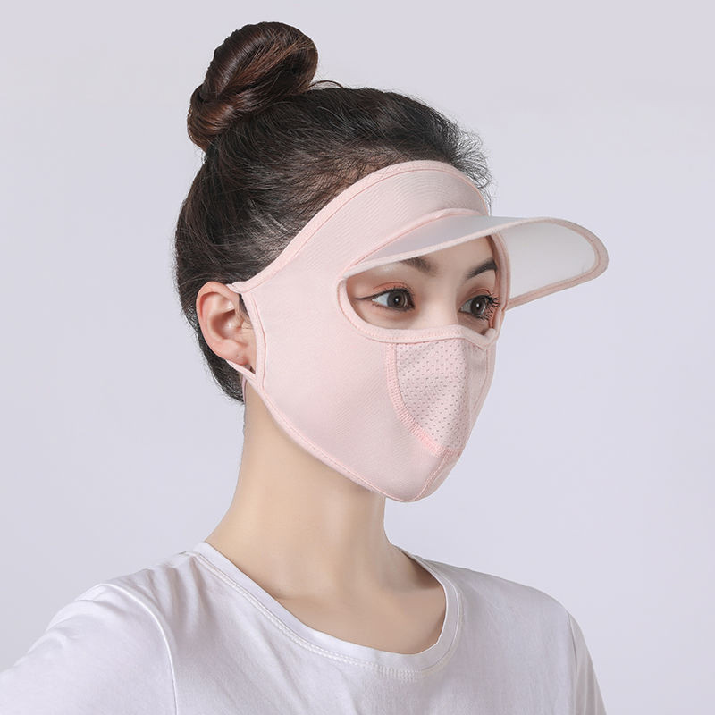 Mặt nạ chống nắng bằng lụa bán chạy mùa hè 2025 Bảo vệ cổ toàn mặt UPF50 + Mặt nạ chống tia cực tím mũ 3D Thích hợp để đi câu cá thoáng khí Không cất cánh