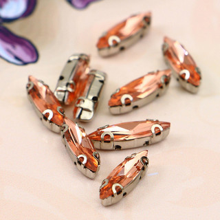 Tự Làm Kim Cương Giả May Tay Kim Cương 4 * 15 Mm Mắt Ngựa Tay May Tai Vuốt Kim Cương DIY Váy Cưới Giày Cưới Phụ Kiện 1 Mảnh