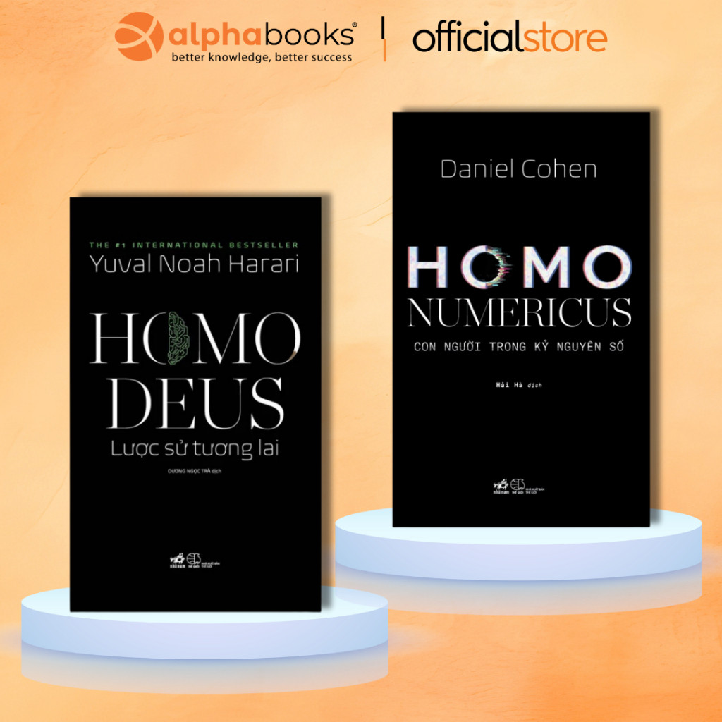 Bộ Sách Homo Deus - Lược Sử Tương Lai + Homo Numericus - Con Người Trong Kỷ Nguyên Số (Nhã Nam)