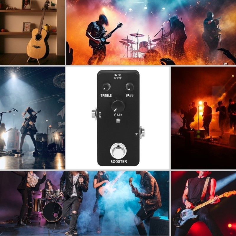 Bàn đạp hiệu ứng đàn guitar YOI True Bypass Effect Pedalboard Guitar Part Booster Pedal
