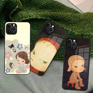 BK-1 Nhật Bản Yoshimoto nara hoạt hình cô gái da cừu Vỏ điện thoại cho Iphone 17,15 14 13 12 Pro Max 11 Mini X Xr Xs 8 Puls kính 0809