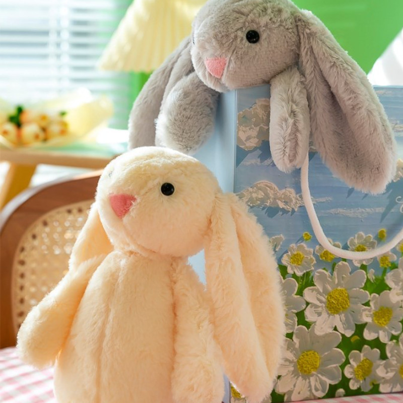 30/40CM Búp Bê Thỏ Sang Trọng Búp Bê Tai Dài Đồ Chơi Thỏ Quà Tặng Bé Gái