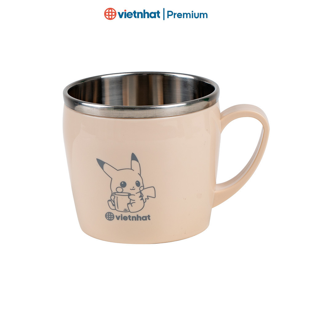 Cốc inox ăn dặm giữ nhiệt cho bé Nhựa Việt Nhật 200ml C6351 Nhựa Việt Nhật  AMIZIN