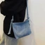 Túi xách cổ điển DELMER, Túi mua sắm phong cách đường phố Túi vải Denim, Túi đeo chéo rắn Y2K dung tích lớn thời trang dành cho sinh viên