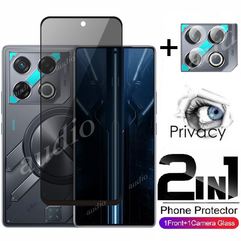 Infinix GT 50 Pro 5G 2in1 Màn hình riêng tư có màng ống kính cho Infinix GT 20 Pro 20Pro 5G Kính cường lực bảo vệ màn hình riêng tư cho Infinix GT20 Pro GT20Pro 5G Phim chống gián điệp phía trước