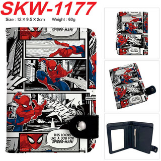 Marvel Spider-Man Iron Man Batman Nam Anime Ví Sinh Viên Cầm Tay Đa Năng Nhiều Khe Cắm Thẻ Túi Đựng Tiền Xu