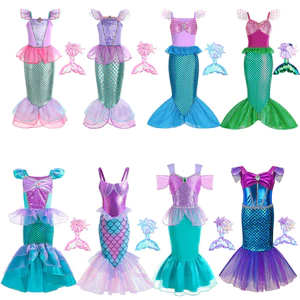 Váy công chúa nàng tiên cá cho trẻ em Halloween cosplay Ariel Váy bé gái