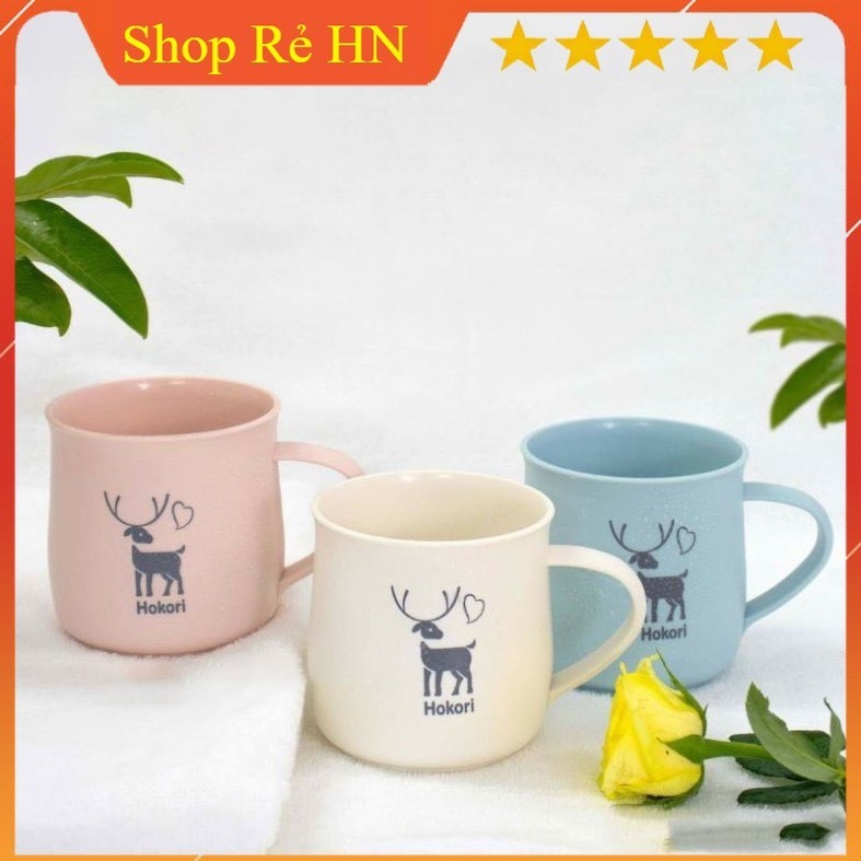Cốc nhựa Hokori 350ml  Việt Nhật chịu nhiệt tốt, cốc uống nước màu sắc xinh xắn có quai cầm