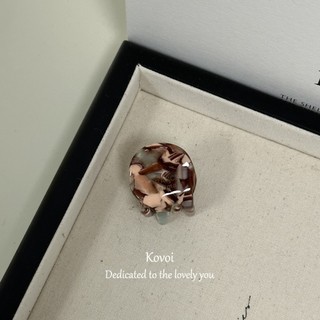 Kovoi Kẹp Tóc Công Chúa Acetate Hàn Quốc Nhãn Vàng, Kết Cấu Tròn Nhỏ, Dễ Thương, Phù Hợp Tóc Nổ