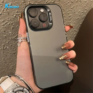 Ốp lưng bạc màu mờ sang trọng cho iPhone 16 15 14 13 12 11 Pro Xs Max Xr 8 7 Plus Vỏ điện thoại chống rơi mờ