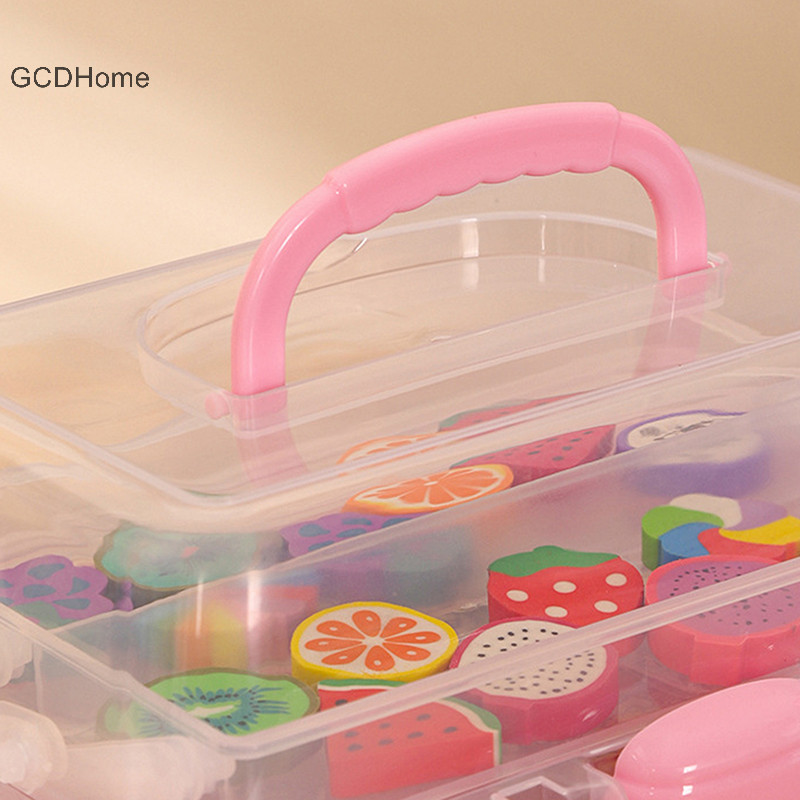 Gcdhome Trẻ Em Phụ Kiện Tóc Hộp Bảo Quản Dây Kẹp Tóc Thẻ Bút Đồ Lặt Vặt Hộp Văn Phòng Phẩm Cô Gái Dễ Thương Hộp Trang Sức HOT