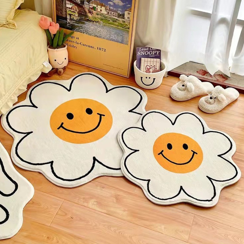 Thảm Chùi Chân Lông Mịn Dễ Thương,Thiết Kế Chống Trượt, Thân Thiện Với Làn Da Và Lông Tơ Dày, An Toàn Và Không Có Mùi