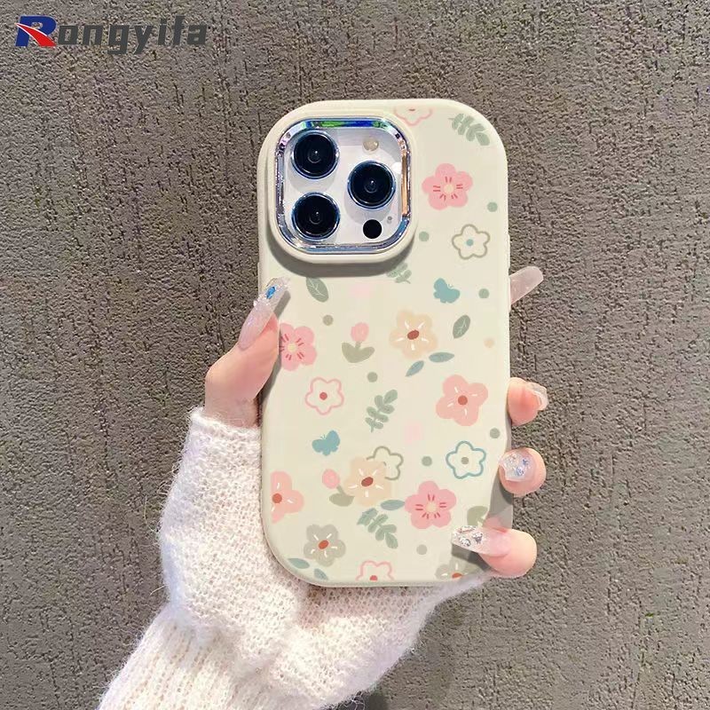 Vỏ hoa cổ điển Hàn Quốc cho Xiaomi 14 Ultra Pro 13T 12T Pro 13 Lite 13 12 12S Pro 12X Mi 11 Lite 11 10 Pro 10S Có mạ ống kính kim loại Vỏ mềm chống móc