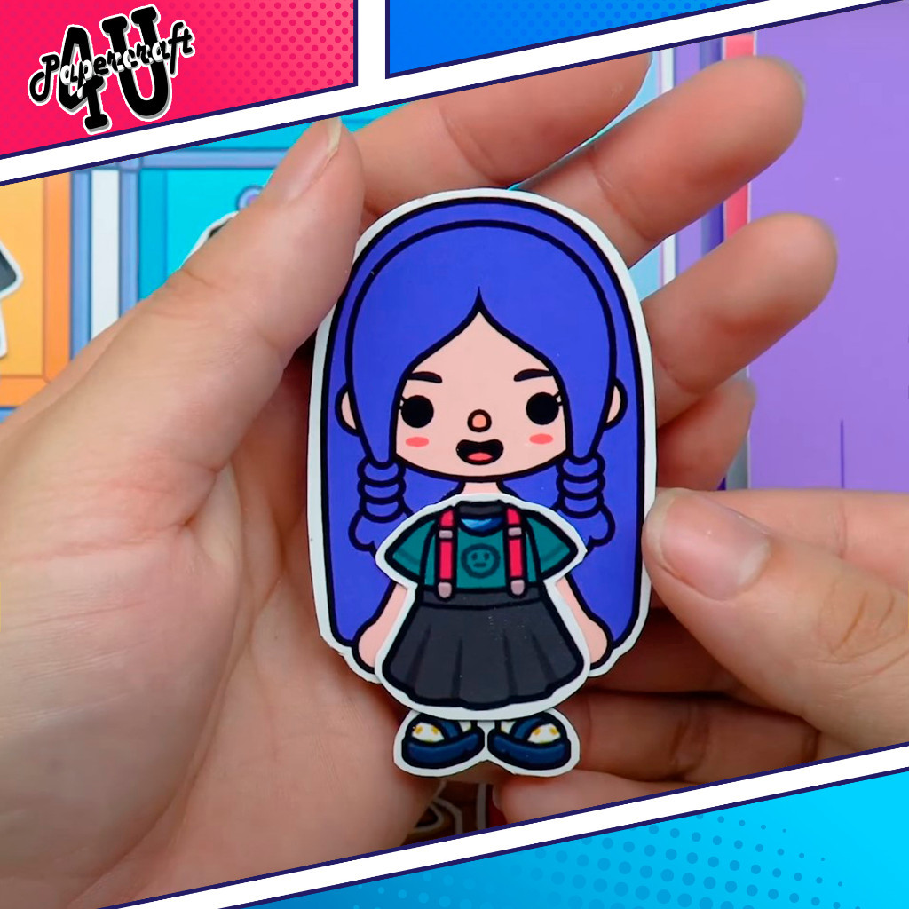 ĐỒ CHƠI NGÔI NHÀ BÚP BÊ GIẤY CẮT THỦ CÔNG DIY - TOCA LIFE WORLD -  MẪU TA03 đồ chơi bé gái squishy giấy đồ chơi giấy