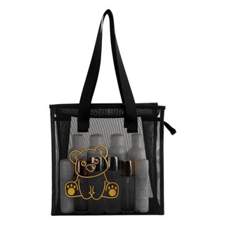 Túi giặt ROOMYCO, có dây kéo Túi Tote đi biển, Túi trong suốt lưới Nylon hoạt hình hoa thời trang dành cho nữ