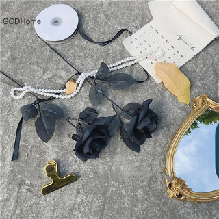 Gcdhome Gothic Hoa Hồng Đen Nhân Tạo Hoa Mô Phỏng Hoa Len Hoa Hồng Hoa HOT