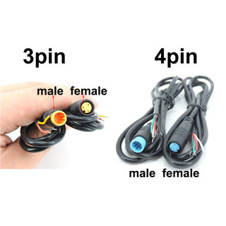 9mm M8 chống nước 2 3 4 5 6 8 Pin Xe Đạp Điện Khớp Cắm Kết Nối Xe Tay Ga Phanh Cáp Tín Hiệu Cảm Biến Cho Ebike Bafang Dây 17VN1