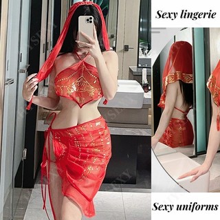 Phụ Nữ Nhìn Xuyên Qua Lưới Cô Dâu Cosplay Gợi Cảm Dây Đeo Ren Váy Cưới Công Chúa Ngọt Ngào Đồng Phục Bộ XN02