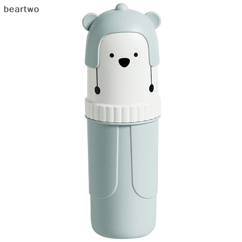 < Beartwo > Hộp đựng bàn chải đánh răng di động dễ thương Hộp đựng bàn chải đánh răng du lịch Hộp đựng đồ đẹp