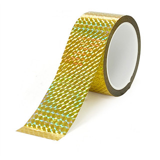 50m Tự Dính Trang Trí Laser Băng DIY Lấp Lánh Đảng Tặng Đóng Gói Trang Trí Nhà Băng Dập Nóng Miếng Dán Vàng Bạc Băng