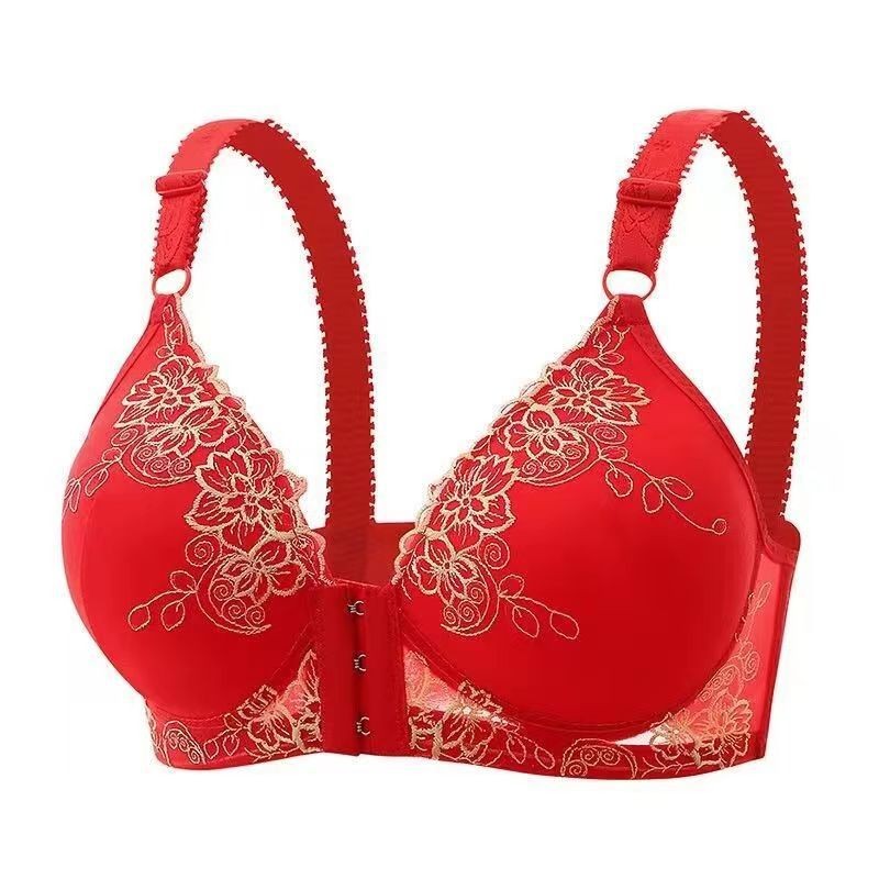 Nút trước loại quần lót mẹ mỏng trung niên và người già có thể điều chỉnh cốc tập hợp áo ngực chống chảy xệ dành cho nữ