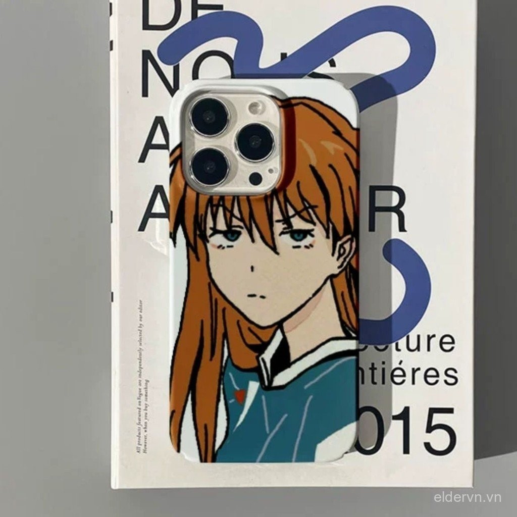 Ốp Điện Thoại QYJS Phim Thích Hợp Cho IPhone X XS XR XSMAX SE 11 12 PRO 13 14 15 ProMax 7 8 PLUS 14 15 PLUS Evangelion Nữ Vỏ Cứng Anime Vỏ Cứng Bảo Vệ Điện Thoại Chống Sốc YD2T