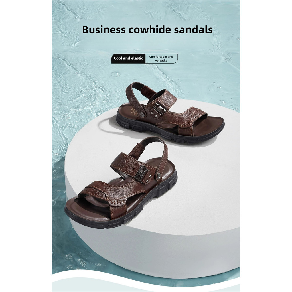 Ảnh Camel CROWN Nam Đế Mềm Chống Mài Mòn Hai Chiều Thoáng Khí Đi Biển Dép Chống Trơn Trượt 4