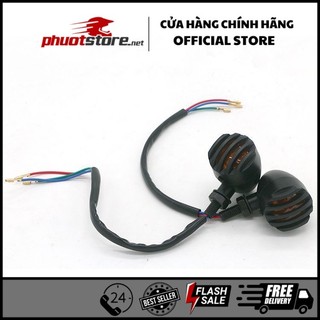 Đèn xi nhan lưới Motowolf độ pg1 cafe racer tracker