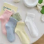Vớ tất cổ trung nam nữ trơn màu pastel Hàn Quốc