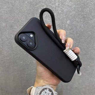 [Có dây buộc] Ốp điện thoại TPU mềm bằng da màu trơn cho iPhone 11 12 13 14 15 16 Pro Max Plus XR XS Max Vỏ chống sốc