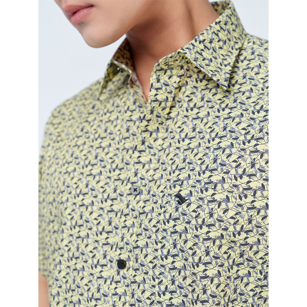 Sơ mi ngắn tay lai ngang VIETTIEN SMART CASUAL vải sợi tre phom REGULAR VT00000320