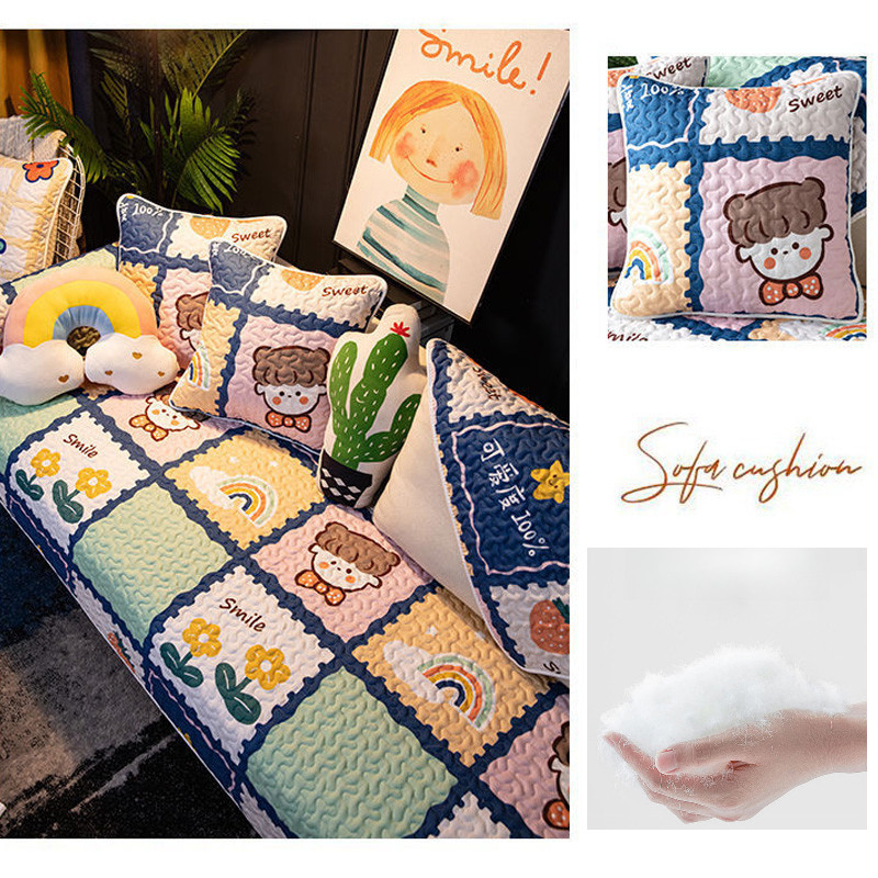 Bọc Ghế sofa cotton hoạt hình chống trượt mềm mại，một loạt các mẫu hoạt hình，Đàn Hồi Thiết Kế Đơn Giản Hiện Đại Ốp