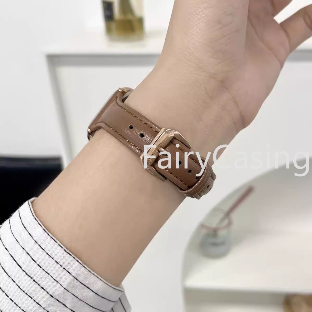 Dây đeo bằng da mỏng S11 Tương thích cho Apple Watch 44mm 40 41mm 49mm 42 / 46mm 45mm Vòng tay IWatch Series 10 9 8 76543 SE Ultra2