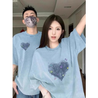 HIIXIIVI Mới Phong Cách Hàn Quốc Thời Trang Nữ Quần Áo Rời Cặp Đôi Áo Thun Cotton Tay Ngắn Oversize Tee Nhân Quả Người Phụ Nữ Cổ Tròn Áo