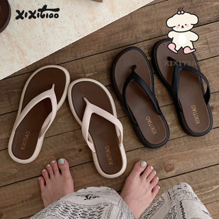 Xixitiao Dép Xỏ Ngón Kiểu Dáng Đơn Giản Dành Cho Nữ Với Phối Màu Nổi Bật Thích Hợp Cho Mùa Hè