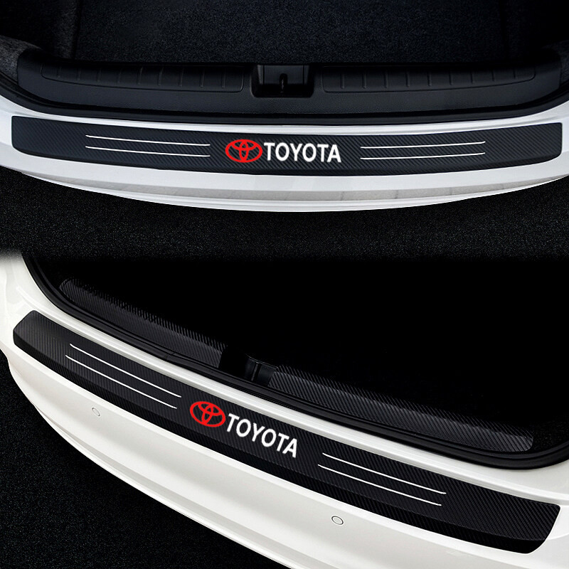 Thích hợp cho Toyota Vios Avanza Innova Hilux Fortuner Camry Yaris nhãn dán cốp xe họa tiết sợi carbon