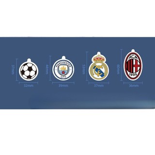 [Móc khóa] Móc khóa huy hiệu câu lạc bộ bóng đá, quà tặng Milan, mặt dây chuyền ba lô, Manchester City, Real Madrid, Chelsea, móc khóa xe POTI