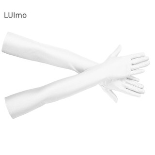 Luimo Co Giãn Cao Spandex Chống Nắng Găng Tay Tiệc Nightclub Tiệc Cưới Găng Tay Đen SBS