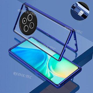 Dành Cho Redmi 14C Vỏ 360 Bảo Vệ Toàn Diện Ống Kính Ốp Lưng Kim Loại Từ Tính Xiaomi Redmi14C Redmi 14 C Hai Mặt Kính Mặt Trước Mặt Sau Toàn Thân Vỏ Điện Thoại Có Khóa