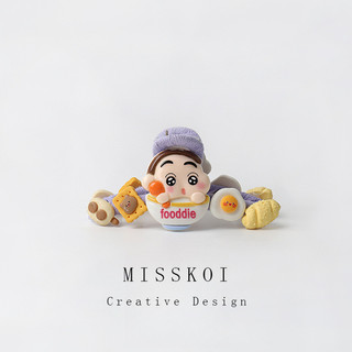 MISMEMO Hoạt Hình Dễ Thương Crayon Shin-Chan Kẹp Thiết Kế Ban Đầu Dễ Thương Cá Mập Kẹp